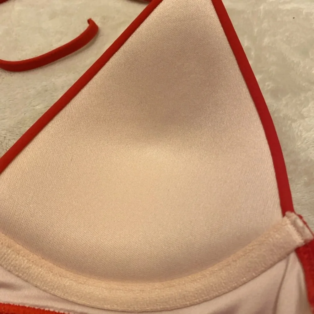 Shade & Shore Red Halter Bikini Top